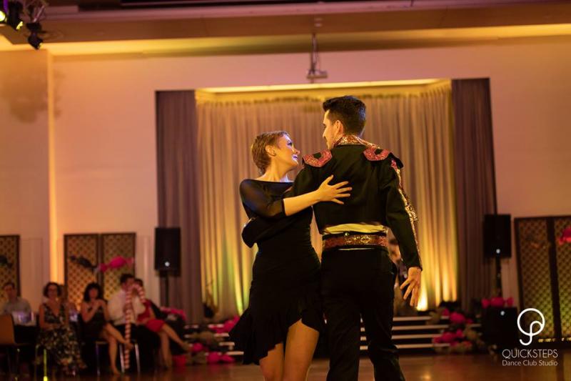 Cat and George dancing Paso Doble